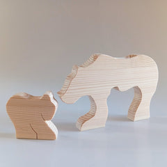 decorative "fit the parts" game - mamma bear & cub