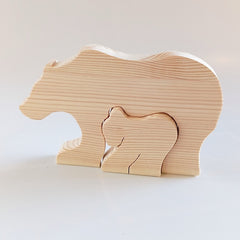decorative "fit the parts" game - mamma bear & cub