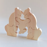 decorative "fit the parts" game - bear cubs playing