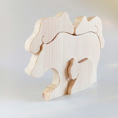 decorative "fit the parts" game - mamma bear & three cubs