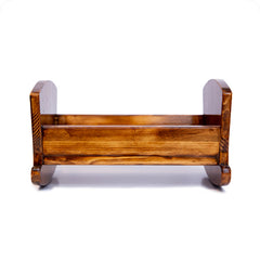 עריסה לבובה - קלאסית - אגוז כהה