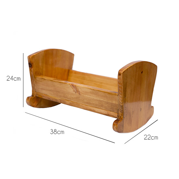 doll cradle -  classic - light walnut