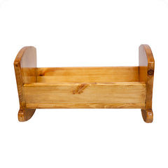 doll cradle -  classic - light walnut