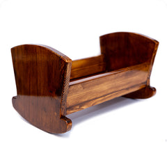 doll cradle - classic - dark walnut